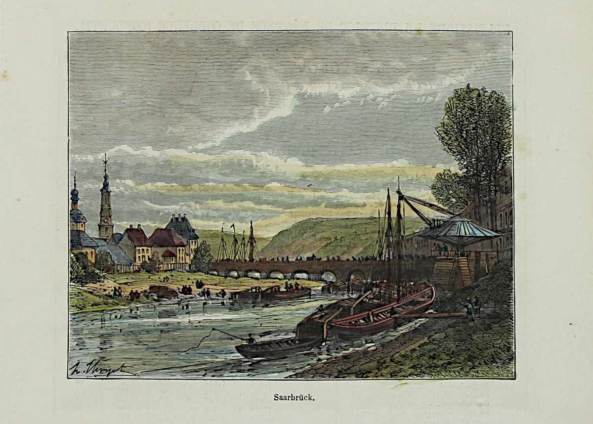Sieben Grafiken, meist Saarland: Homburg und Philipsborn, jeweils Kupferstich von M. Merian, um - Image 7 of 9