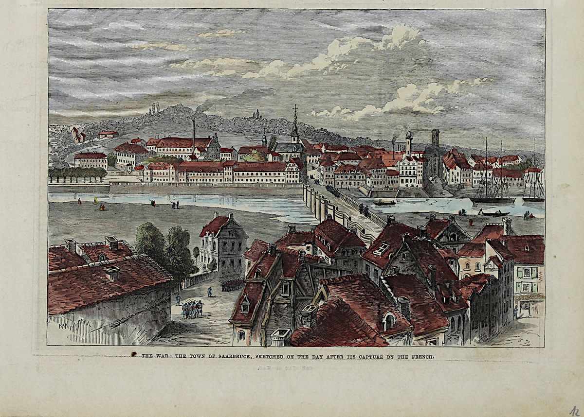 Sieben Grafiken, meist Saarland: Homburg und Philipsborn, jeweils Kupferstich von M. Merian, um - Image 6 of 9