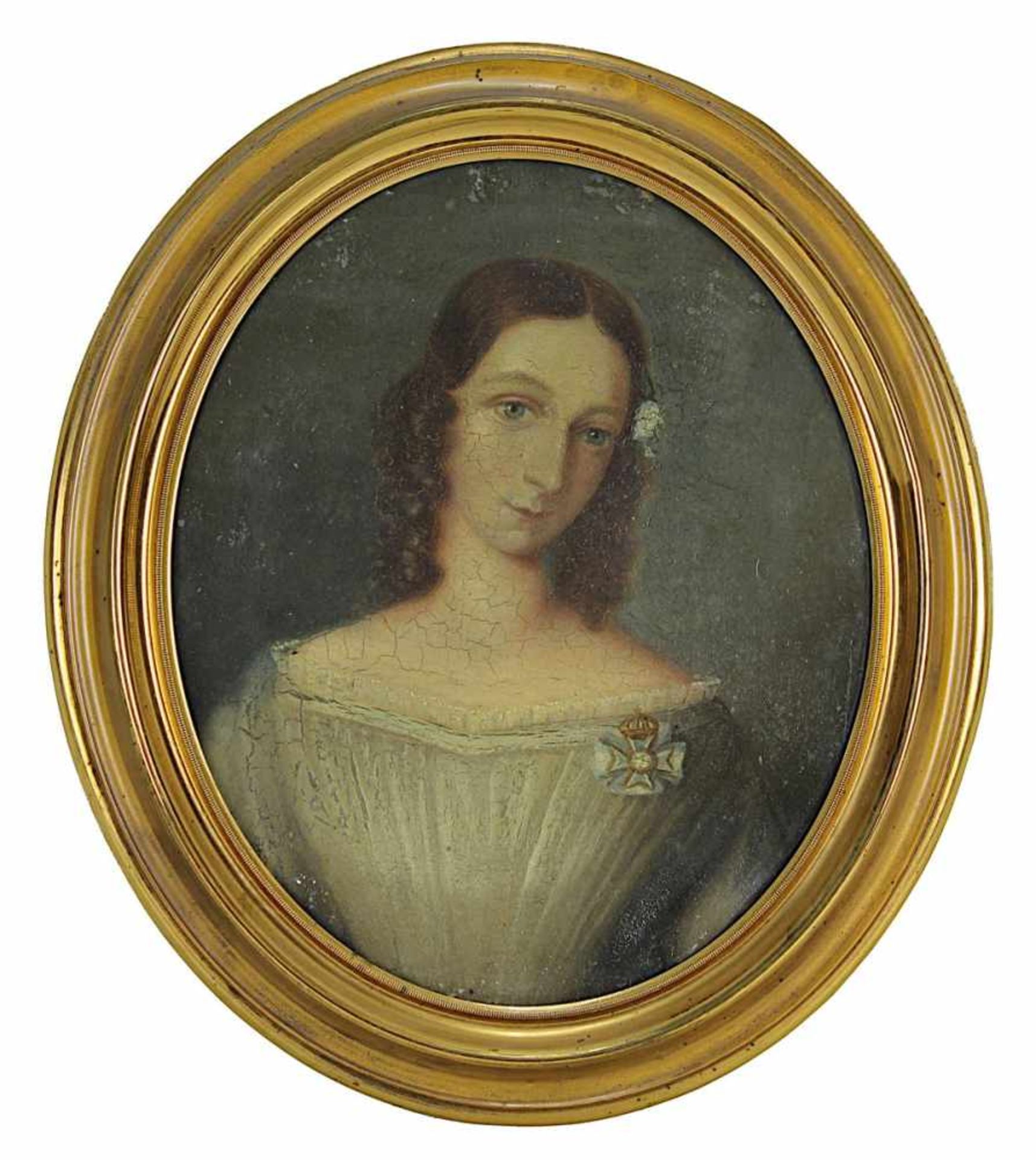 Porträtmaler 19.Jh., Porträt der Caroline von Madroux (geborene Gräfin von Leiningen-Westerburg,