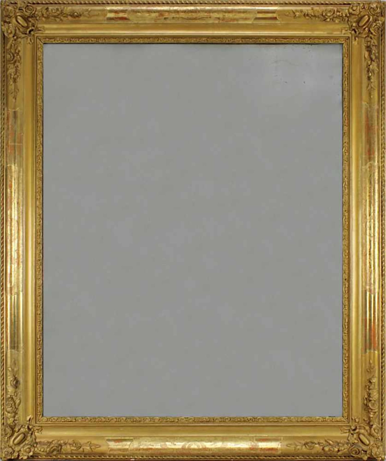 Spiegel im Barockstil, Frankreich Ende 19.Jh., Nadelholz stuckiert, vergoldet und überbronzt,