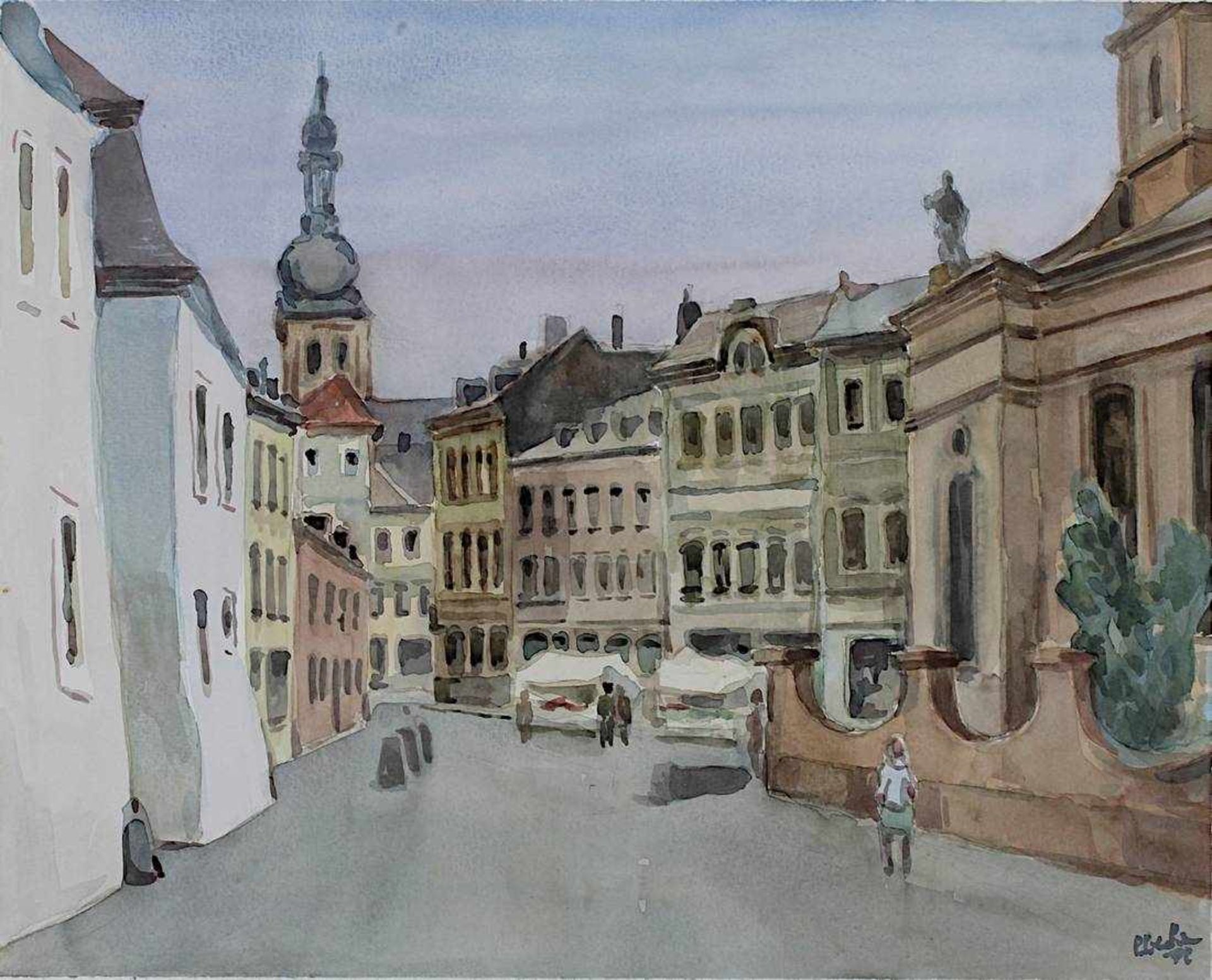 Eberle, Richard (Sulzbach-Altenwald 1918 - 2001 Saarbrücken), Blick in die Saarbrücker - Image 2 of 2