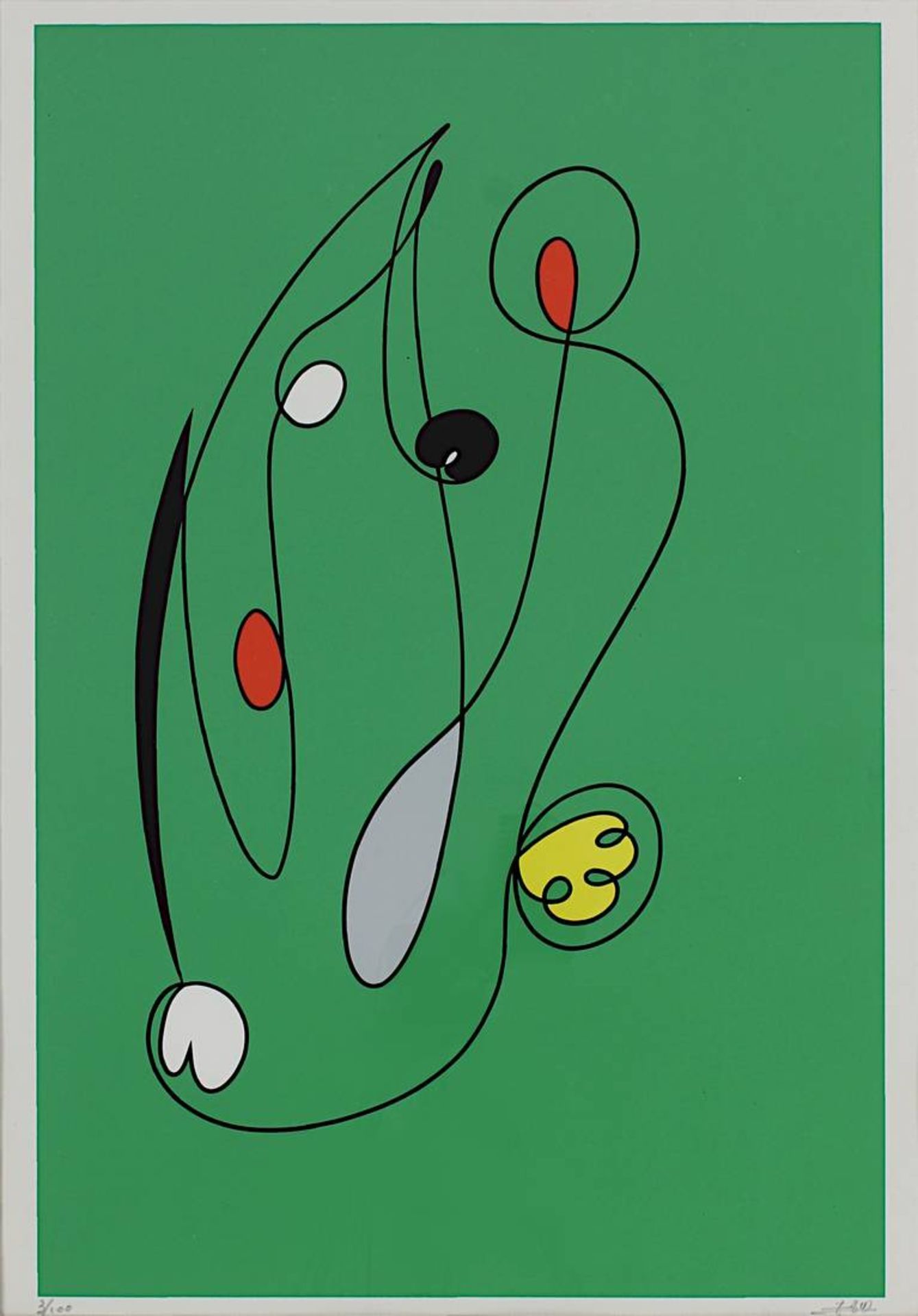 Guidotti, Giuseppe (geb. 1929), Ohne Titel - Abstrakte Komposition, Farbserigraphie, am unt. Rand - Image 2 of 2