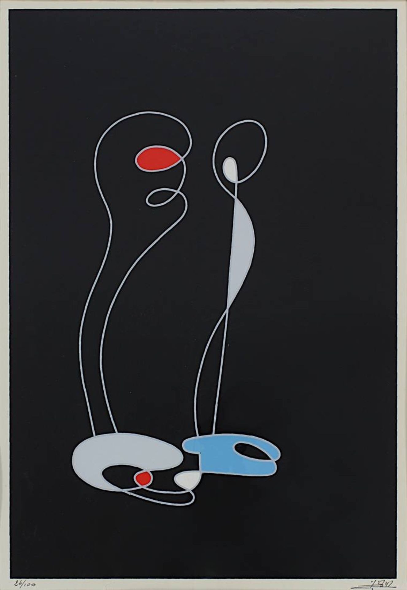 Guidotti, Giuseppe (geb. 1929), Ohne Titel - Abstrakte Komposition, Farbserigraphie, am unt. Rand - Image 2 of 2