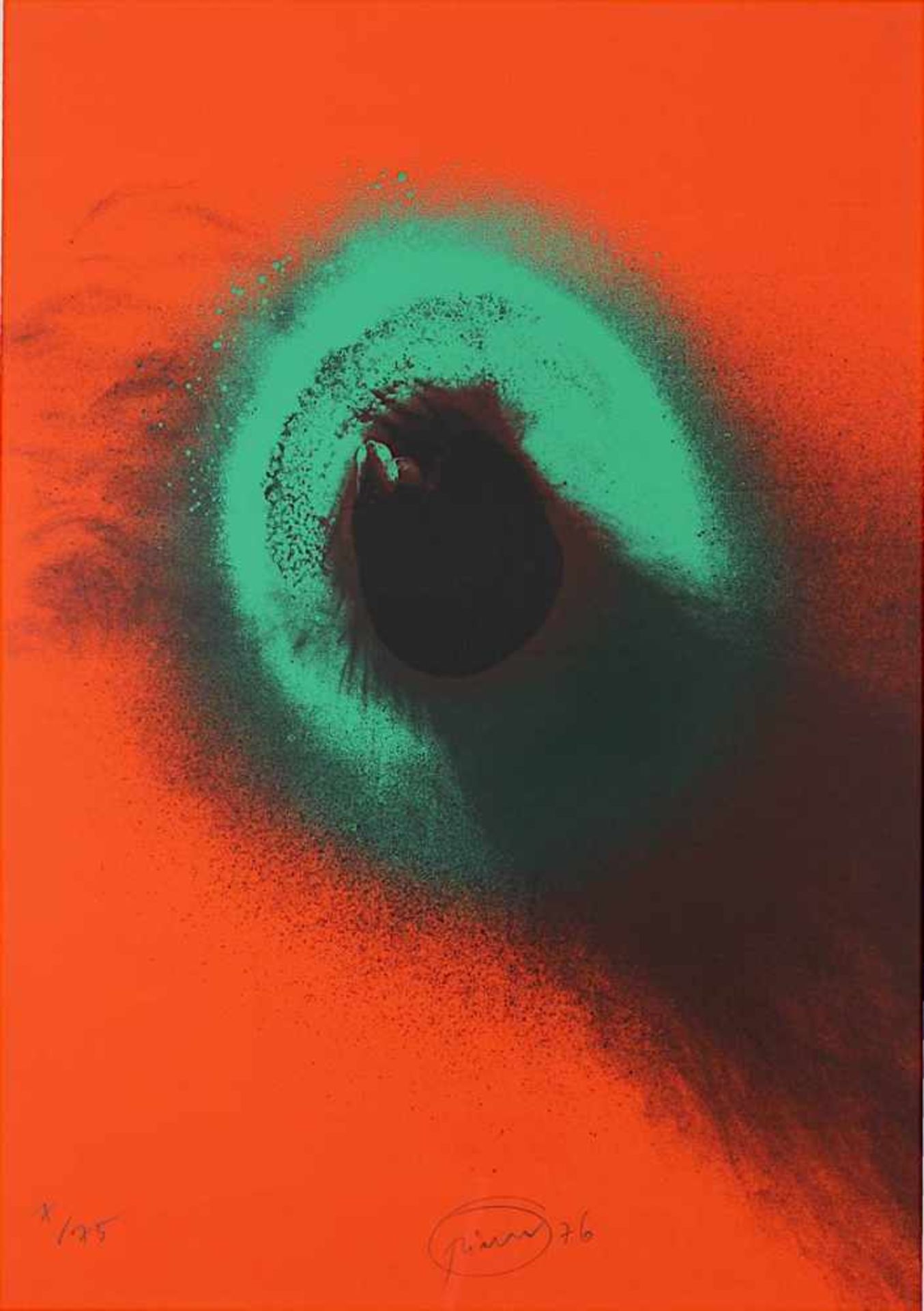 Piene, Otto (Laasphe 1928 - 2014 Berlin), Ohne Titel, Farbserigraphie, 1976, am unt. Rand - Image 2 of 2