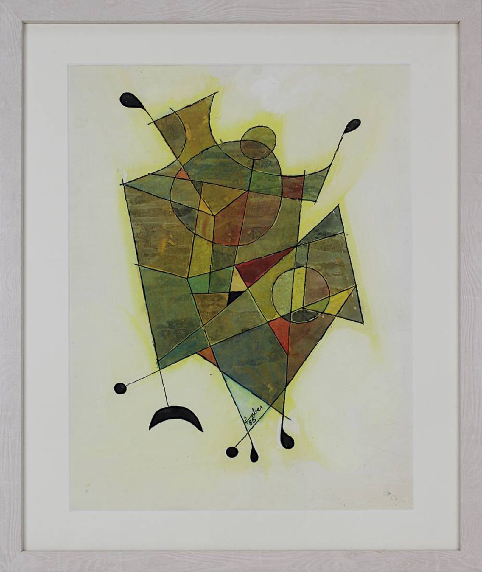 Faber, Will (Saarbrücken 1901 - 1987 Barcelona), Ohne Titel - Abstrakte Komposition, Aquarell/