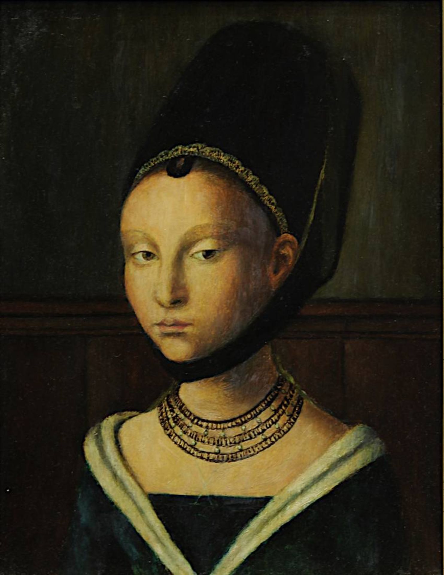 Seegrün, Elfriede (1889-1976), Bildnis einer jungen Dame, Kopie nach dem Originalgemälde von - Bild 2 aus 2