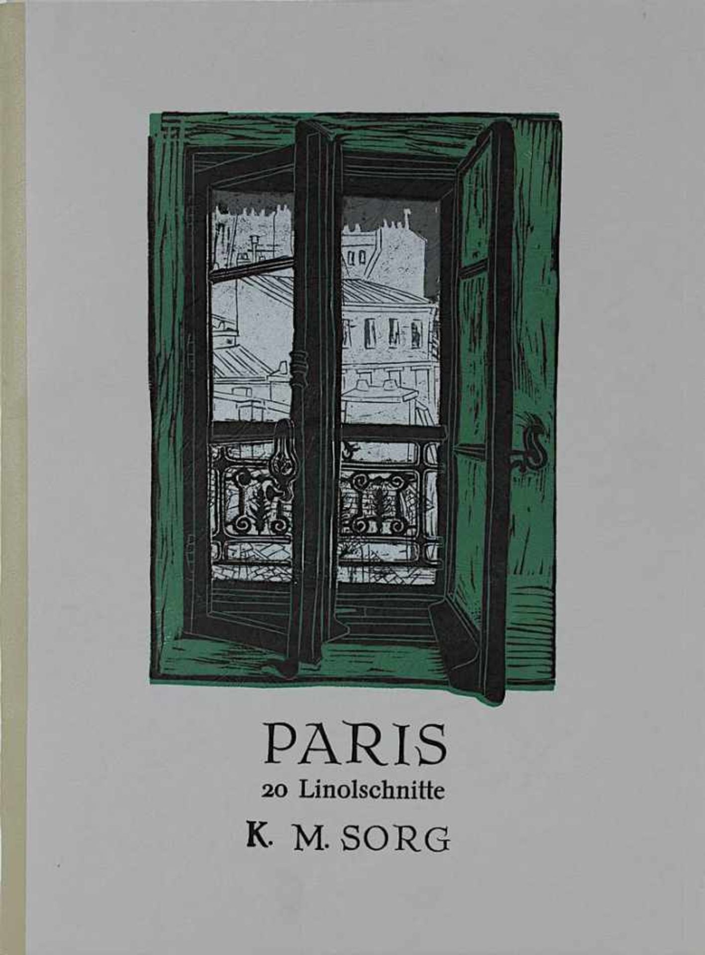 Lackenmacher-Sorg, Katja (Braunfels 1921) Paris-Mappe mit 20 Farblinolschnitten, 2. überarbeitete