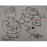 Joan MIRO (1893-1983) Ubu : Personnages avec un chien, 1971 Lithographie originale [...]