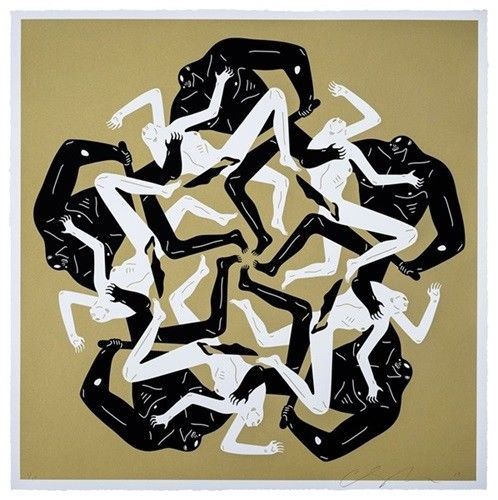 Cleon Peterson Eclipse II (Gold) 2017 sérigraphie Signée et numérotée à la main [...]