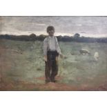 Alexis Paul PACHOT D'ARZAC (1844-1906). Jeune berger au crépuscule. Huile sur [...]