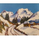 Lucien QUENARD (1902-1995). La grande Casse, la Vanoise, huile sur panneau, titrée [...]