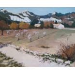 Émile MANGENOT (1910-1991). Les Alpilles au printemps. Huile sur toile, signée en [...]