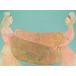 Leonor FINI (1907-1996) - Deux femmes - Lithographie sur papier - 54 x 73 cm - [...]