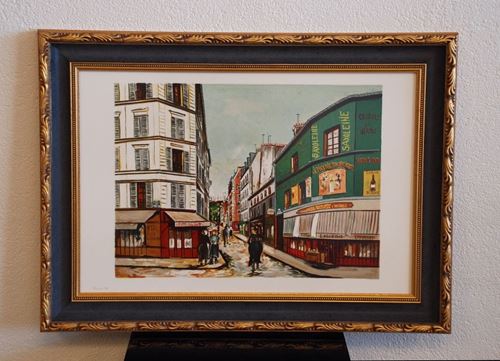 Maurice UTRILLO (1883 - 1955) (after) - Rue Seveste à Montmartre - Lithograph on [...] - Image 2 of 2