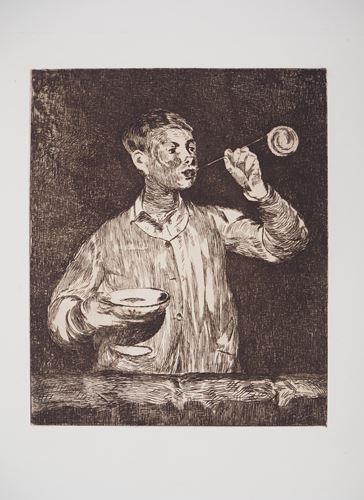 Edouard Manet - The child with soap bubbles, 1869 - Original engraving (etching) - [...] - Image 6 of 7