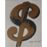 Andy WARHOL (after) US DOLLAR RED lithograph - Lithograph - Signed in the plate and [...]