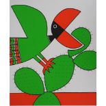 Charles LE BARS - Toucan et cactus, 1990 - Affiche originale sur papier tirée en [...]