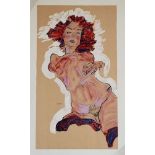 Egon Schiele (after) - La Fille aux Cheveux Rouges - Lithograph on Rives Artist 270g [...]