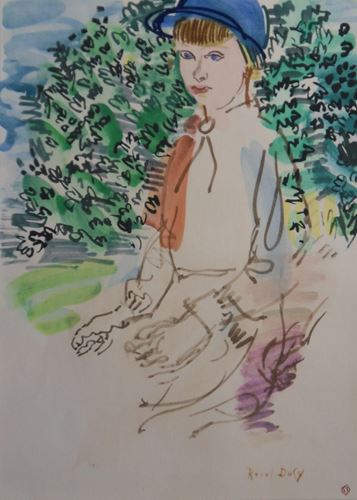 Raoul DUFY (After) - Little jockey - Lithograph and stencil based on a drawing kept [...]