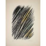 Original lithograph in 3 colours on BFK Rives paper. - Title: L 19 - 1957 - Pencil [...]