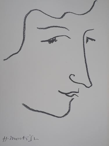 Henri MATISSE (1869-1954) - Portrait in profile, 1952 - Lithograph (Mourlot [...] - Image 4 of 4