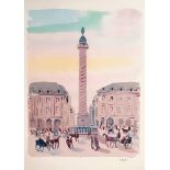 Emmanuel BELLINI - Place Vendôme - Original lithograph - Signed in pencil by the [...]