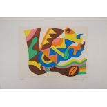 Mariano Hernandez - Hommage à Miro - Lithographie originale en couleur - Signée [...]