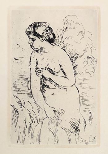 Pierre Auguste RENOIR - Standing swimmer - Drypoint 2010 - On vergé ivoire paper [...] - Image 2 of 3