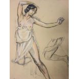 Maurice DENIS - Nude Study, 1924 - Pastel enhanced lithograph - Signed in the [...]