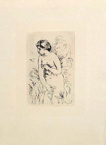 Pierre Auguste RENOIR - Standing swimmer - Drypoint 2010 - On vergé ivoire paper [...]