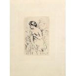 Pierre Auguste RENOIR - Standing swimmer - Drypoint 2010 - On vergé ivoire paper [...]