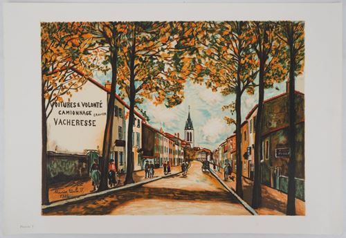 Maurice UTRILLO (1883 - 1955) (after) - La Vacheresse, route National à Anse - [...]