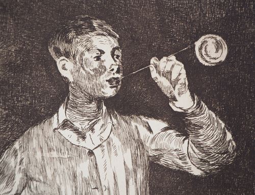 Edouard Manet - The child with soap bubbles, 1869 - Original engraving (etching) - [...] - Image 7 of 7