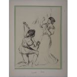 Auguste RENOIR (1841-1919) (d'après) - Serenade - Lithograph after a charcoal [...]