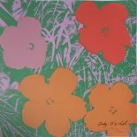 Andy Warhol(after) - Poppy Flower - Red stamp of the CMOA - Signature in the [...]