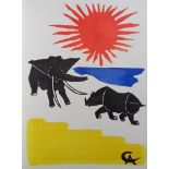 Alexander CALDER - The elephant and the monkey of Jupiter - Original lithograph on [...]