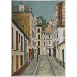 Maurice UTRILLO (1883 - 1955) - Passage Cottin à Montmartre - Lithographie sur [...]