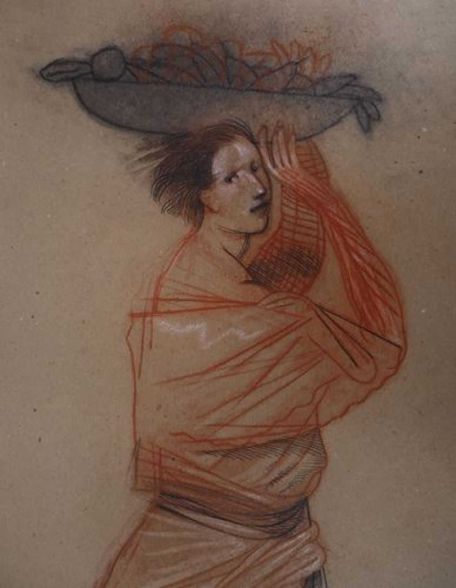 Miguel CONDÉ The fruit merchant, 1998 Original drawing in ink, enhanced with [...] - Bild 8 aus 8