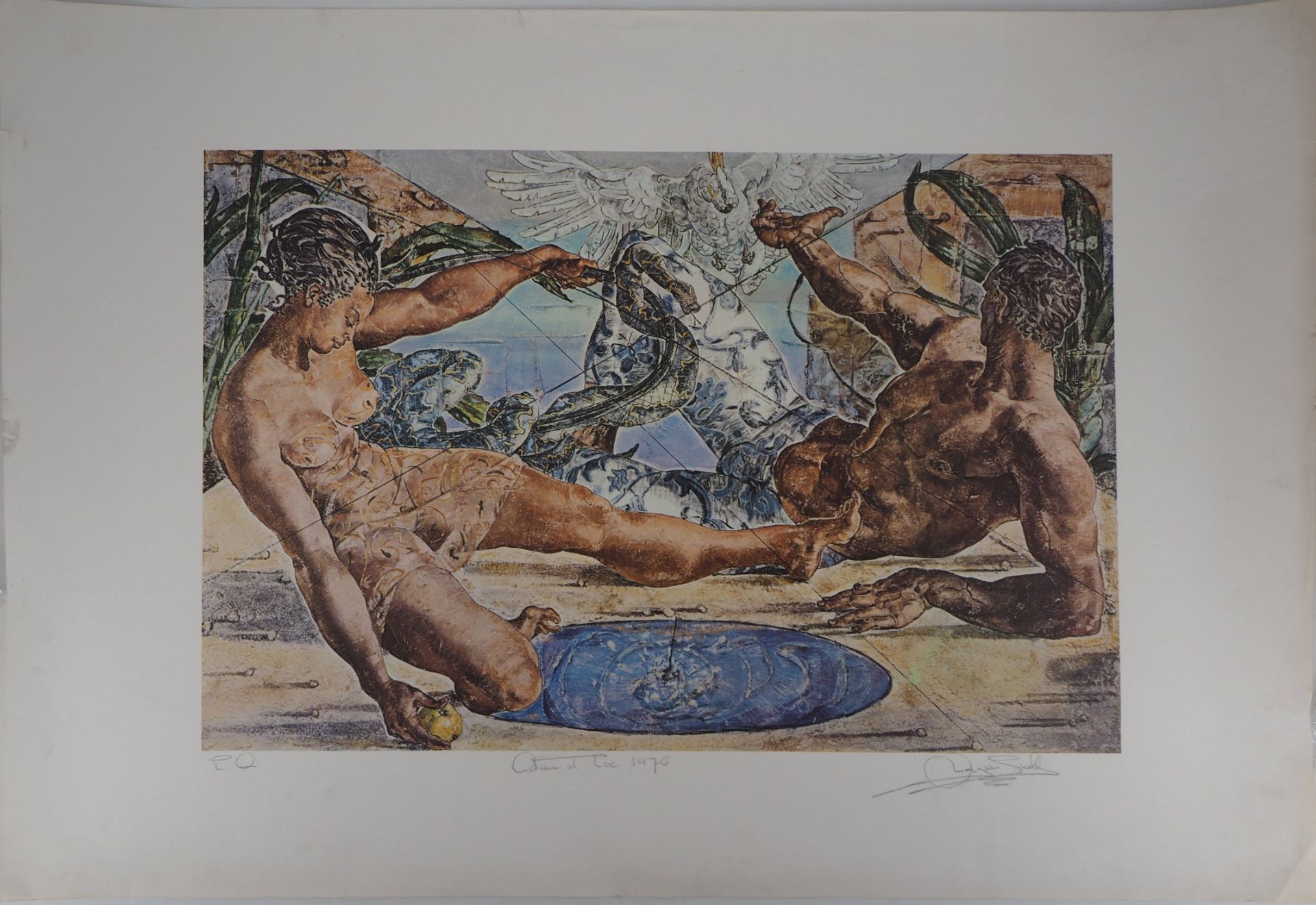 Maria MORGAN-SNELL Adam and Eve, 1970 Offset colour print on paper Signed in pencil [...] - Bild 2 aus 8