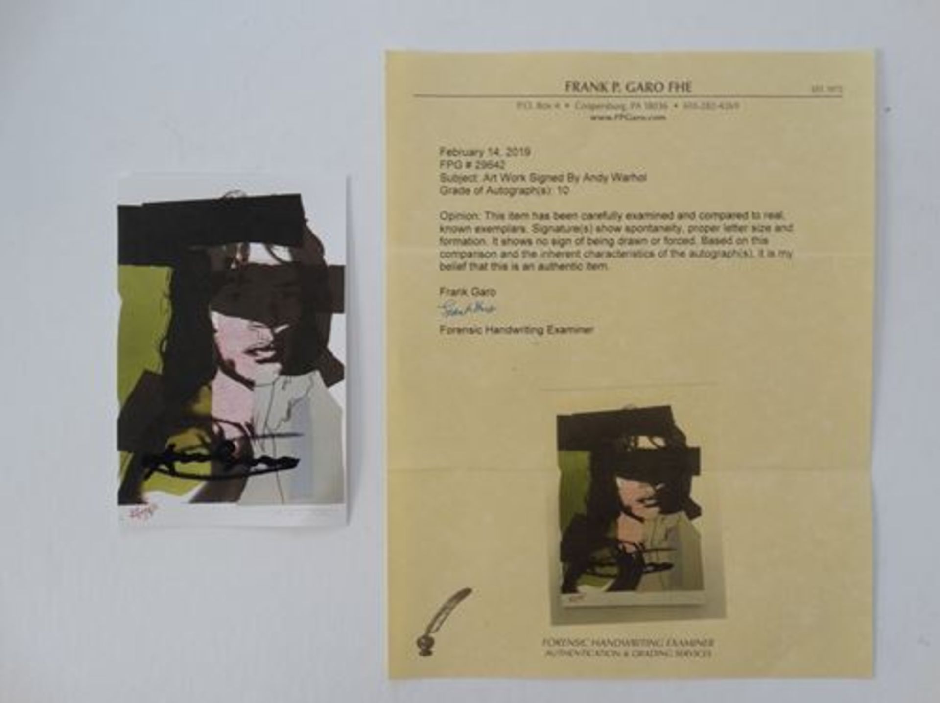 Andy Warhol hand signed Invitation Card Independent Forensic document. Invitation [...] - Bild 5 aus 6