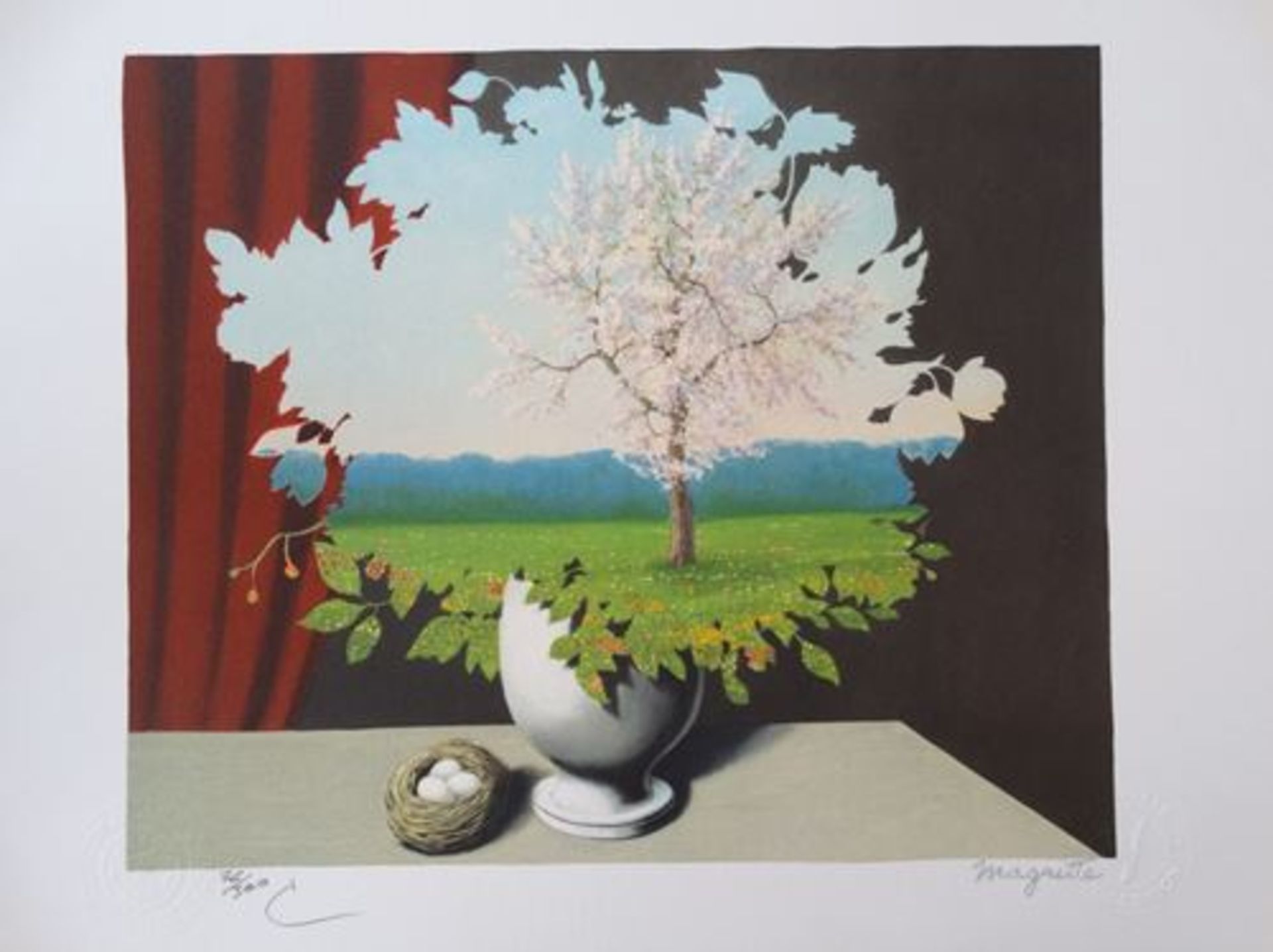 Rene Magritte, lithograph authenticated, COA MAGRITTE FOUNDATION original Rene [...]