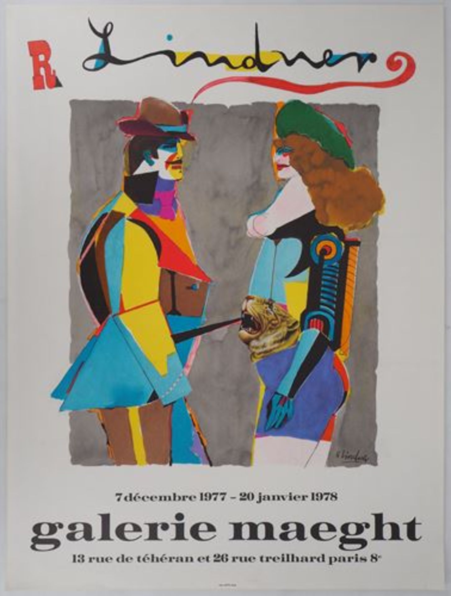 Richard LINDNER The Lovers , 1977/78 Original period poster edited as [...] - Bild 2 aus 9