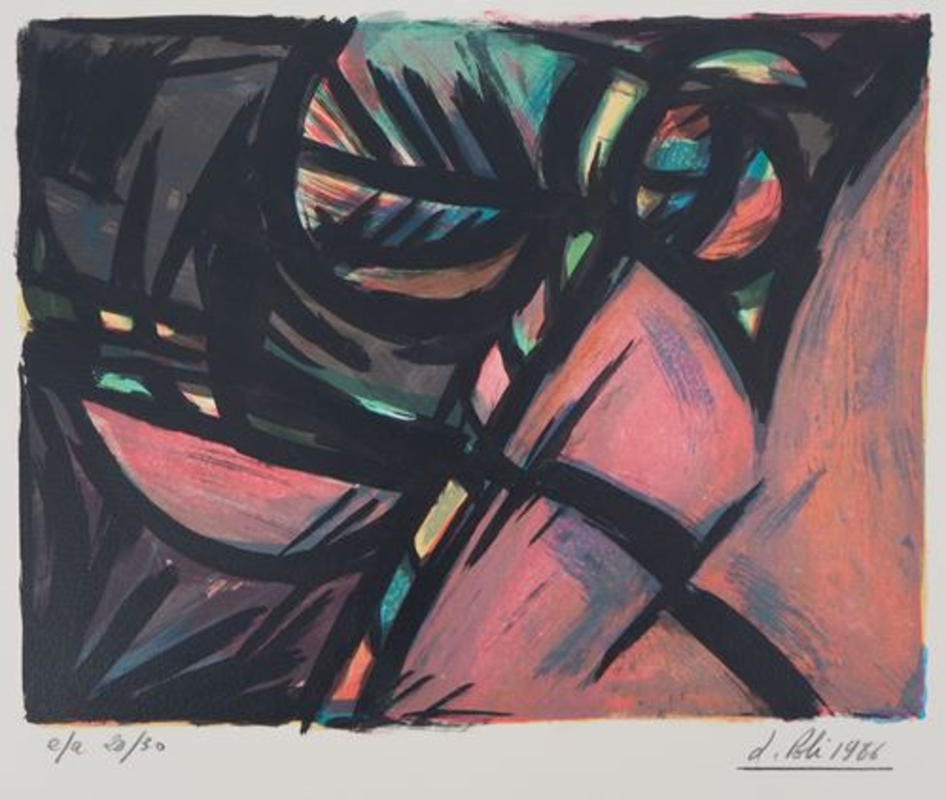 Jacques POLI (1938-2002) Spring, 1986 Original colour lithograph On Vellum 31.5×44 [...] - Bild 2 aus 6