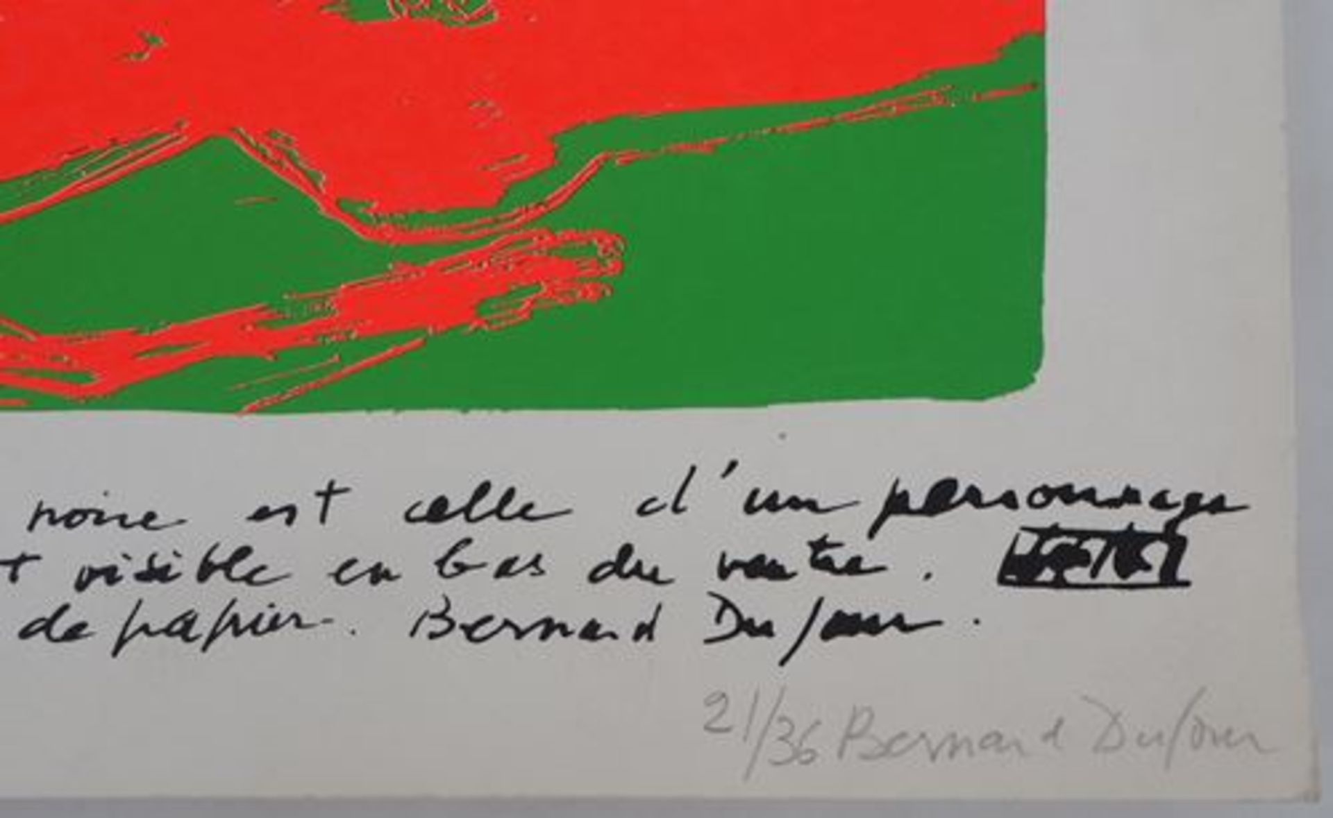 Bernard DUFOUR (1922-2016) What I see Screenprint on thick paper Signed in the plate [...] - Bild 3 aus 6