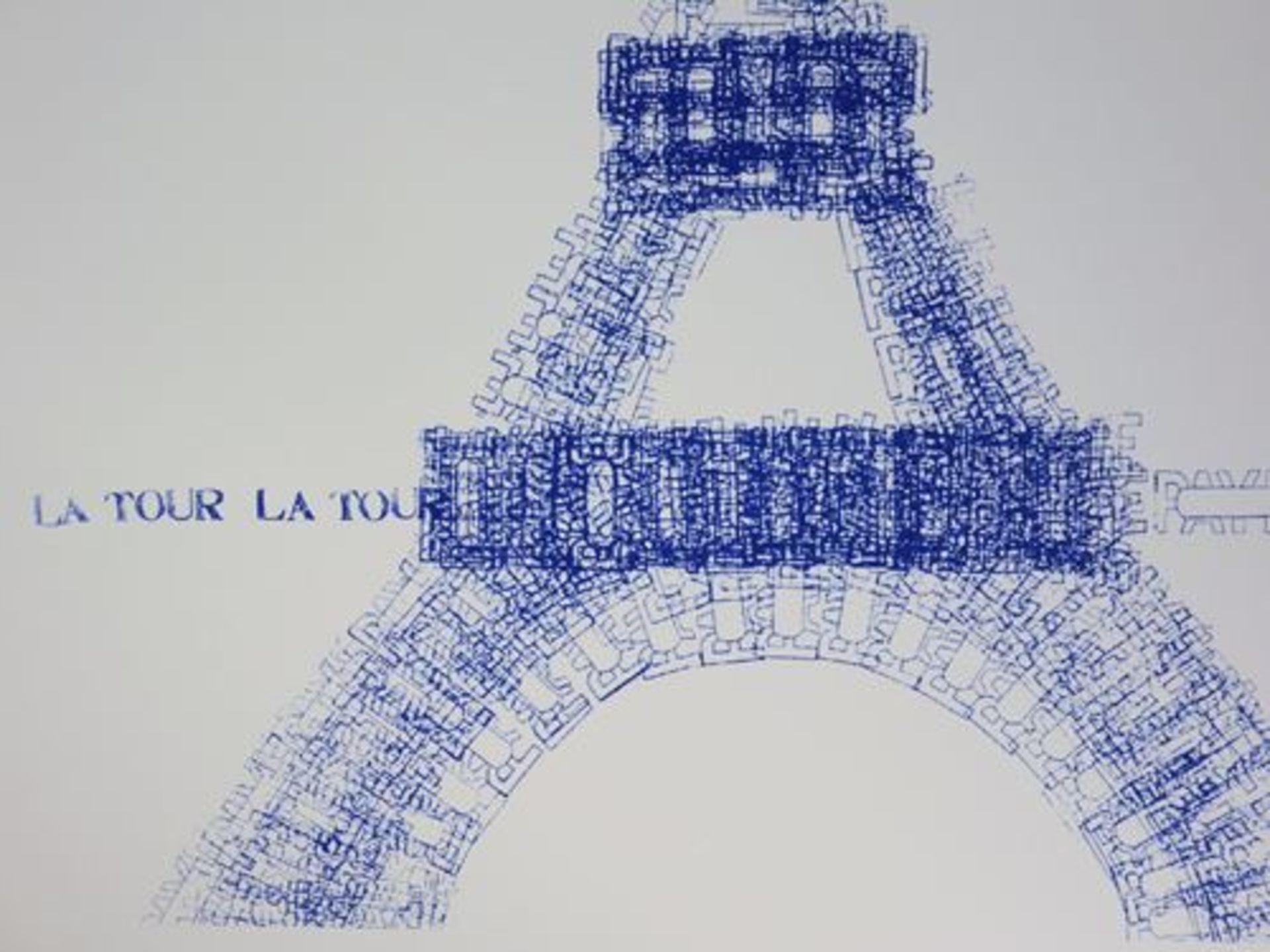 Cozette of Charmoy The buffered Eiffel Tower Original screenprint Signed in [...] - Bild 3 aus 6