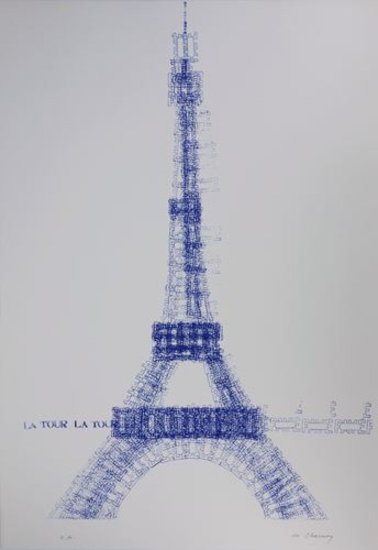 Cozette of Charmoy The buffered Eiffel Tower Original screenprint Signed in [...]