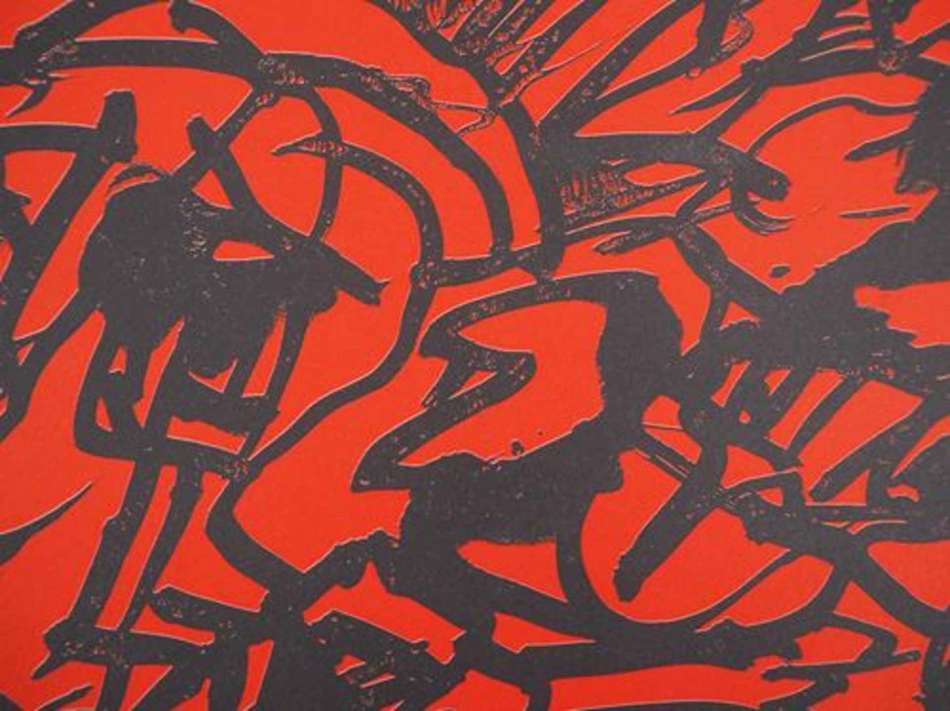 Pierre Alechinsky (1927-) Red Composition Lithographic process (tone-by-tone [...] - Bild 7 aus 7