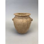 EGYPTE, basse époque (746-613). Vase de forme ovoïde à deux anses, bordure [...]