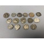 Epoque Romaine. Lot de 15 pièces en argent. Provenance : collection bourguignonne. - -