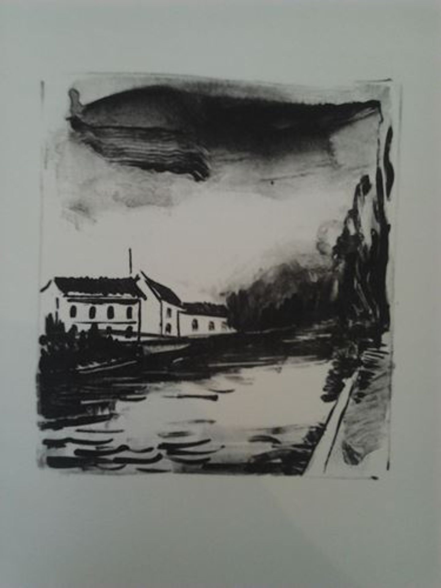 Maurice De Vlaminck - Tournant Dangeureux 4 Original lithograph on vélin d'Arches [...]